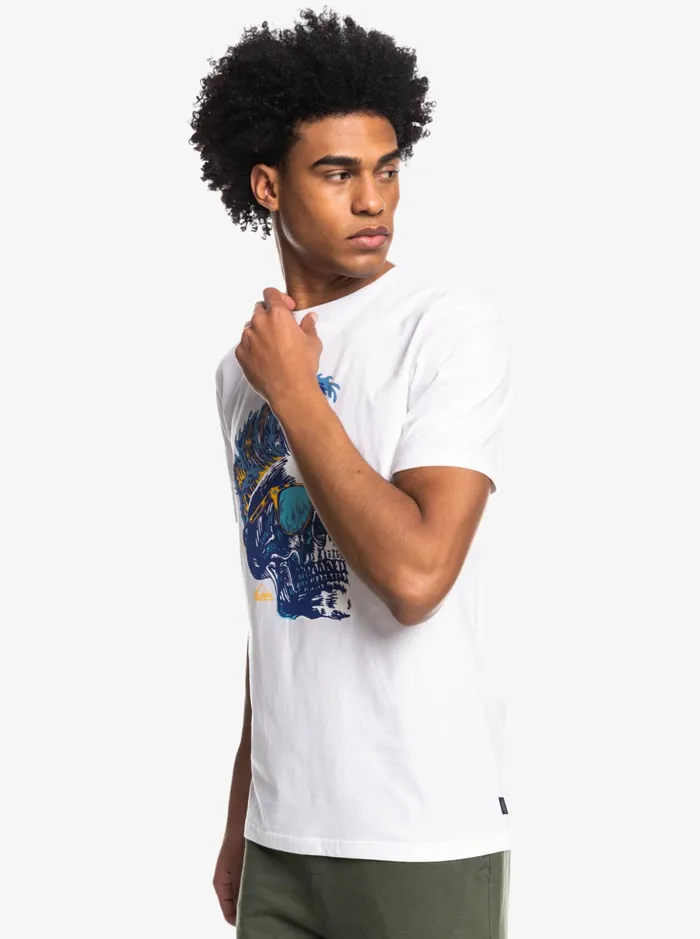 Men Quiksilver Tees Smoke Screen 8211 TShirt For Men White Men Quiksilver Tees Smoke Screen 8211 TShirt For Men White