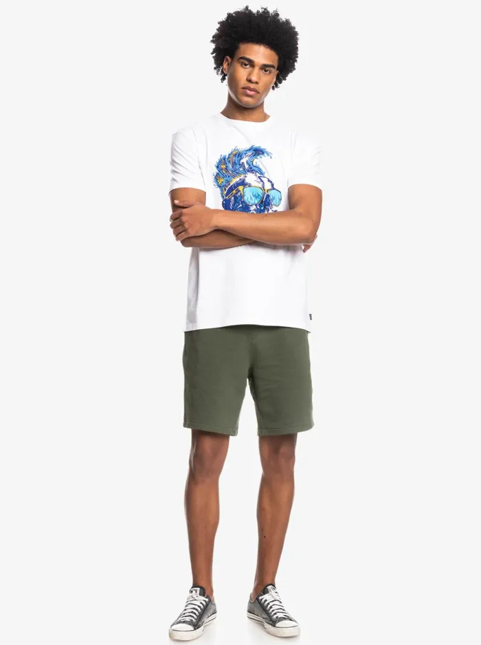 Men Quiksilver Tees Smoke Screen 8211 TShirt For Men White Men Quiksilver Tees Smoke Screen 8211 TShirt For Men White