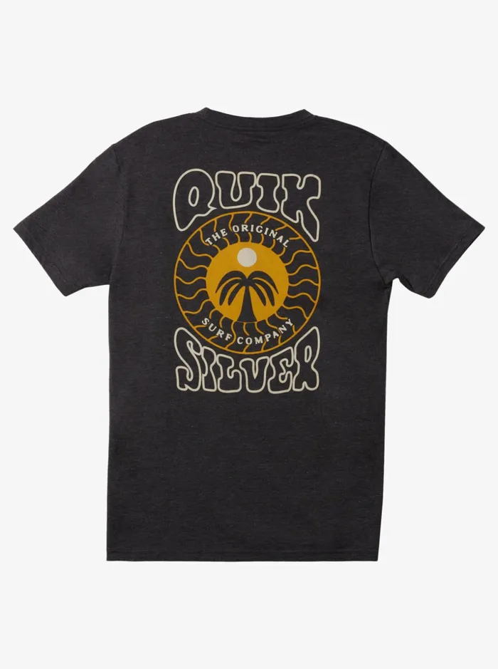 Men Quiksilver Tees Stamped TShirt Charcoal Heather Men Quiksilver Tees Stamped TShirt Charcoal Heather