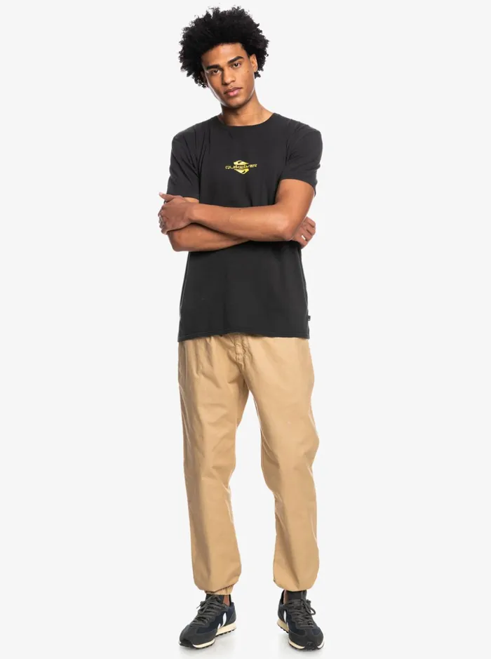 Men Quiksilver Tees Unravelling Times TShirt Black Men Quiksilver Tees Unravelling Times TShirt Black