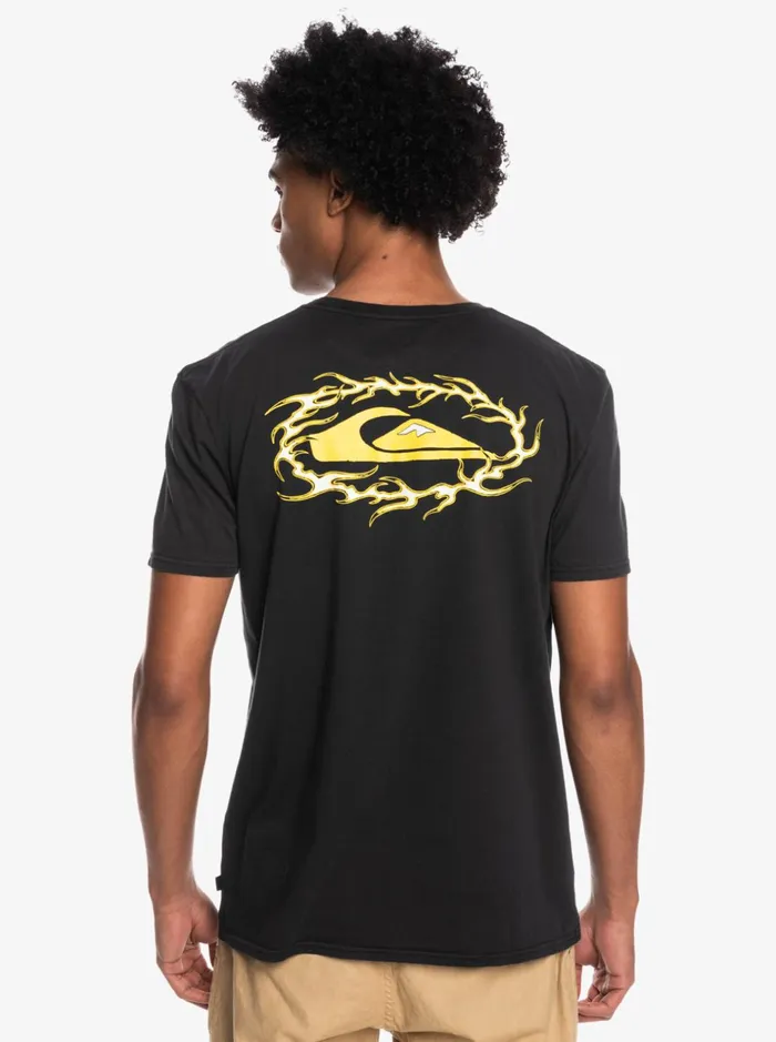 Men Quiksilver Tees Unravelling Times TShirt Black Men Quiksilver Tees Unravelling Times TShirt Black