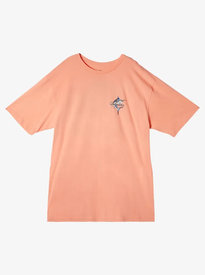 Men Quiksilver Tees Waterman Beauty At Sea TShirt Peach Pink