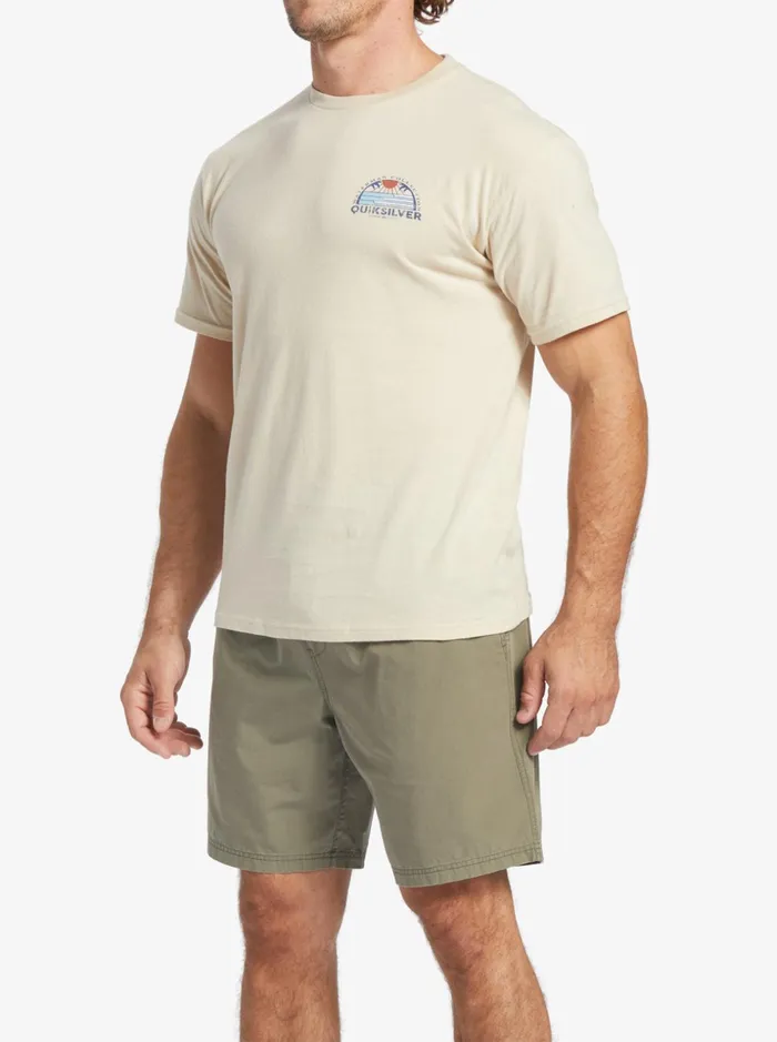 Men Quiksilver Tees Waterman Set View TShirt Brown Rice Men Quiksilver Tees Waterman Set View TShirt Brown Rice