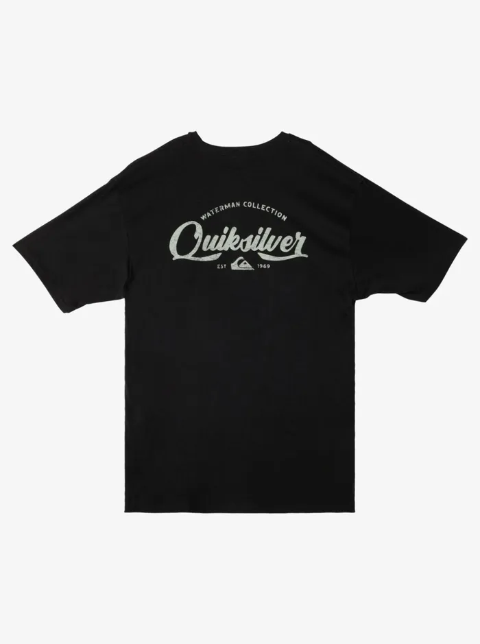 Men Quiksilver Tees Waterman Undertow TShirt Black Men Quiksilver Tees Waterman Undertow TShirt Black