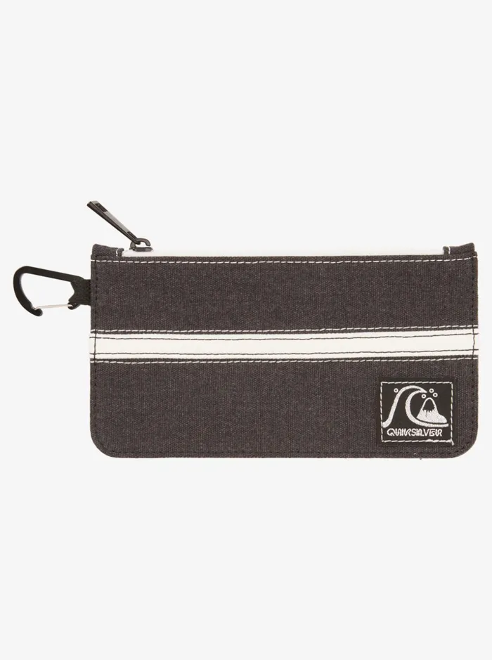 Men Quiksilver Wallets Original Satch ZipUp Pouch Black