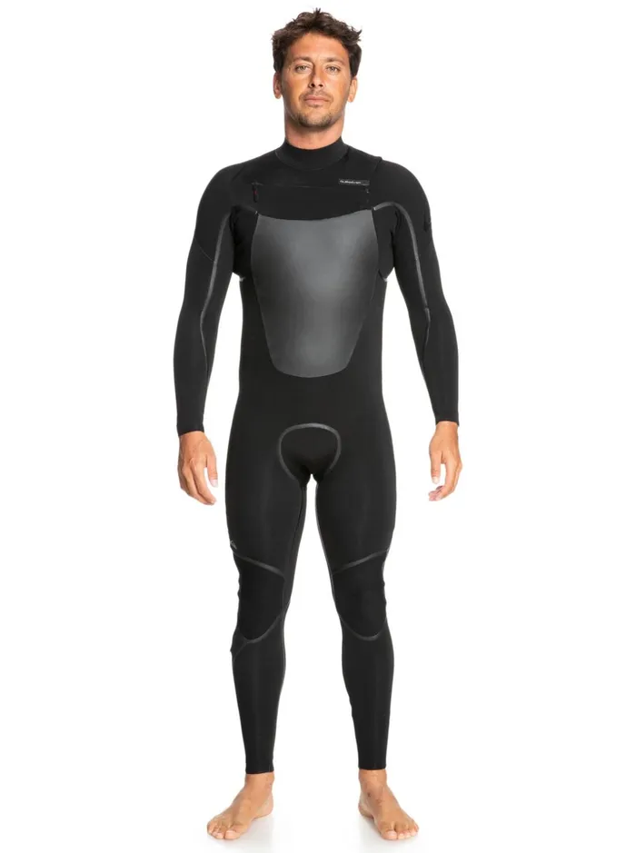Men Quiksilver Wetsuits 32 Marathon Sessions Chest Zip Wetsuit Black