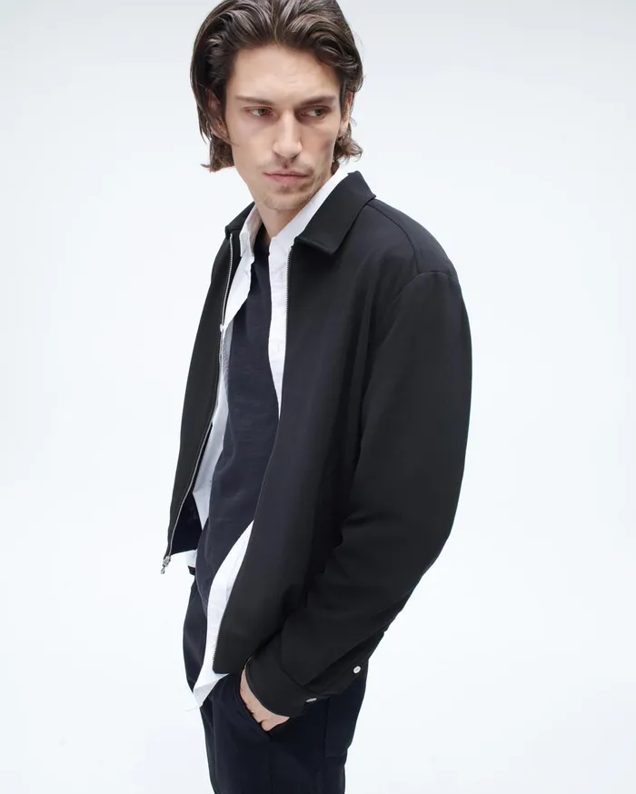 Men Rag and Bone Coats and Jackets Irving Knit Jacket Black Men Rag and Bone Coats and Jackets Irving Knit Jacket Black