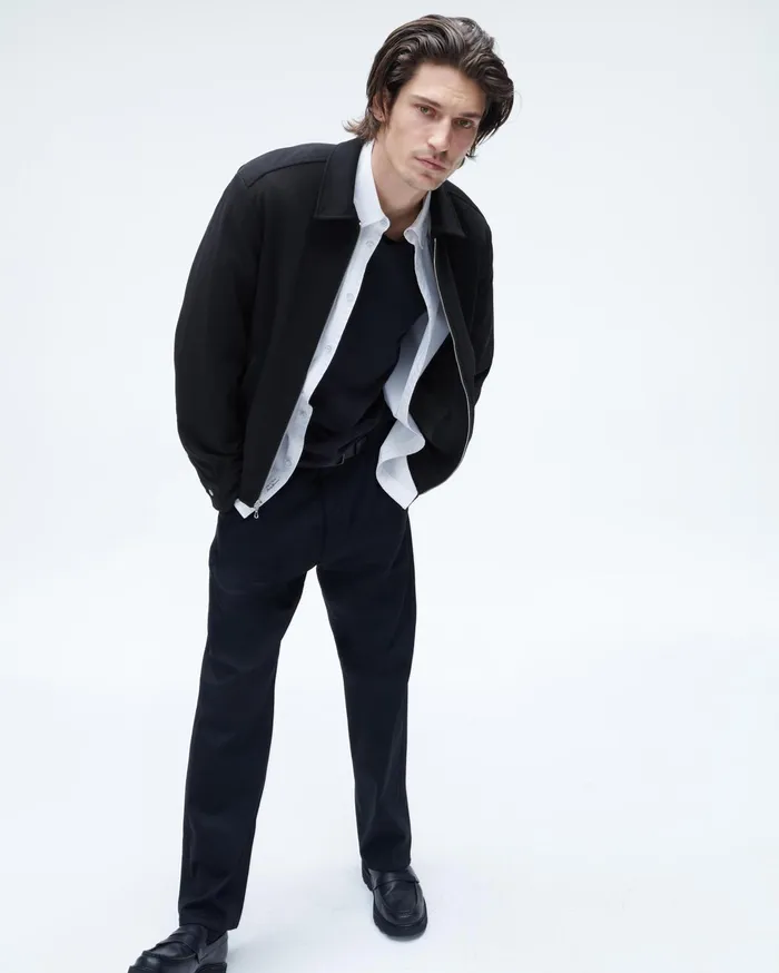 Men Rag and Bone Coats and Jackets Irving Knit Jacket Black Men Rag and Bone Coats and Jackets Irving Knit Jacket Black