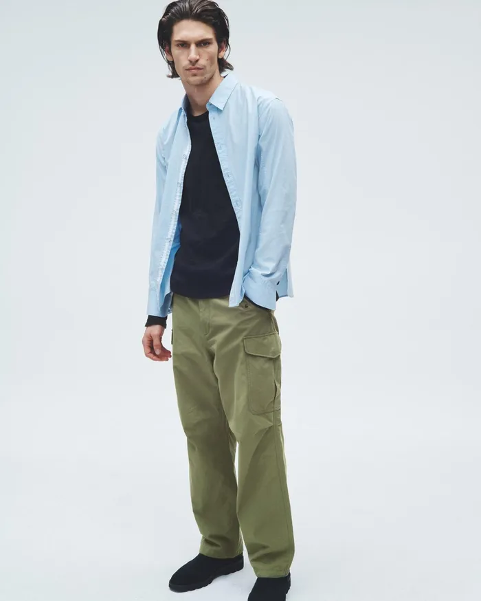 Men Rag and Bone Pants Surplus Cotton Nylon Cargo Pant Lichen