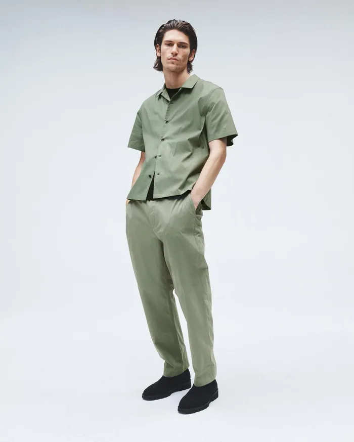 Men Rag and Bone Shirts Avery Viscose Shirt Lichen