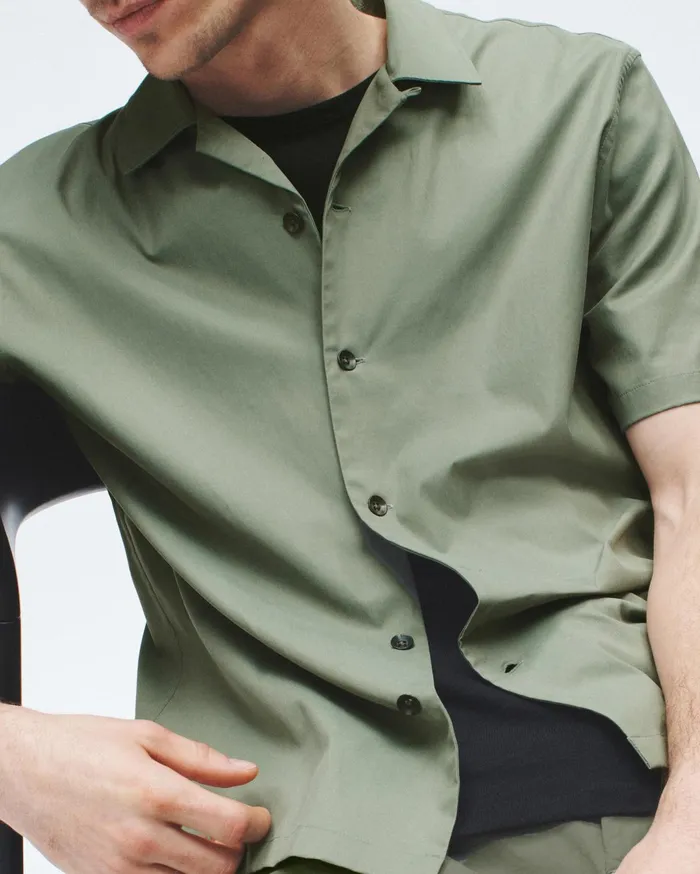 Men Rag and Bone Shirts Avery Viscose Shirt Lichen Men Rag and Bone Shirts Avery Viscose Shirt Lichen