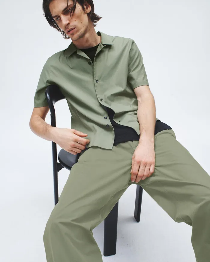 Men Rag and Bone Shirts Avery Viscose Shirt Lichen Men Rag and Bone Shirts Avery Viscose Shirt Lichen