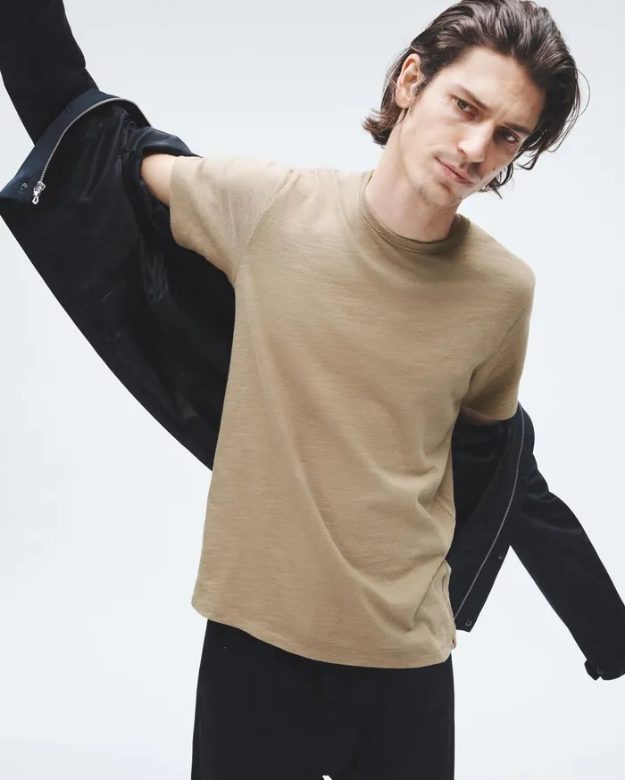 Men Rag and Bone TShirts Classic Flame Tee Taupe