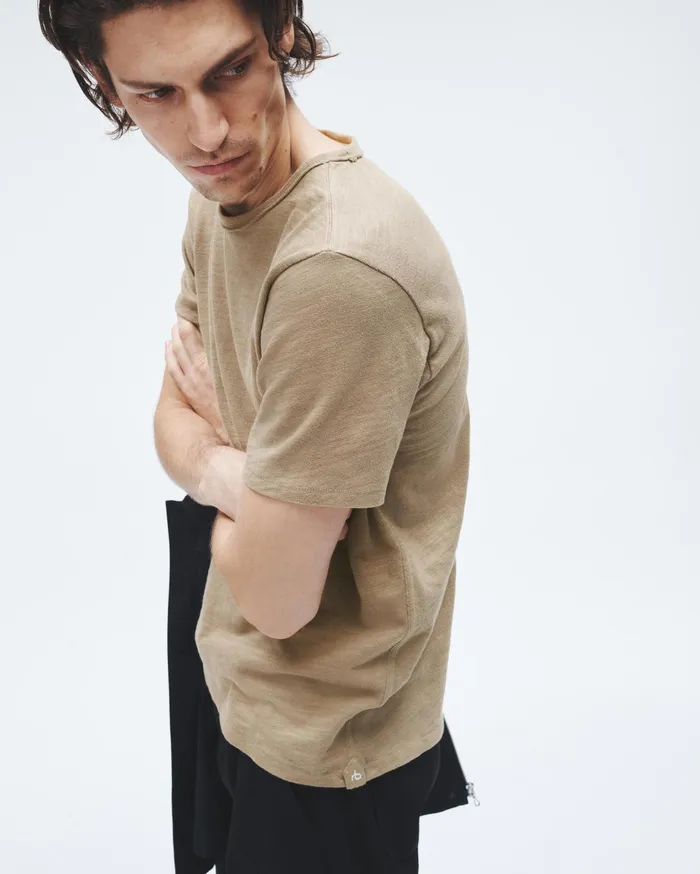 Men Rag and Bone TShirts Classic Flame Tee Taupe Men Rag and Bone TShirts Classic Flame Tee Taupe