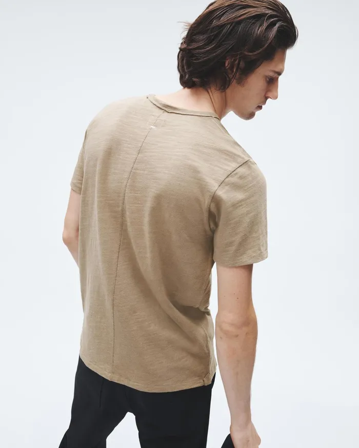 Men Rag and Bone TShirts Classic Flame Tee Taupe Men Rag and Bone TShirts Classic Flame Tee Taupe