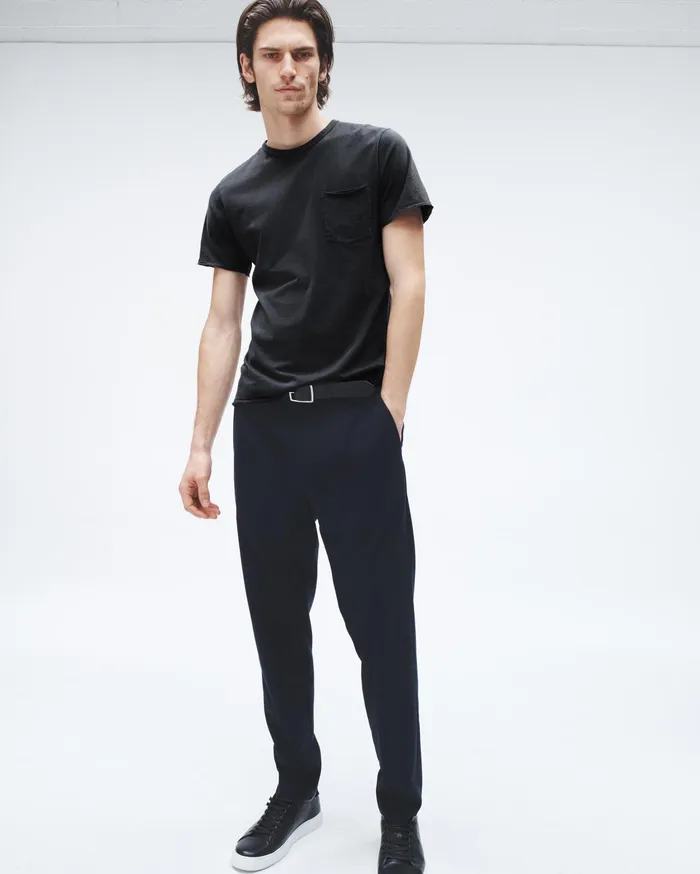 Men Rag and Bone TShirts Miles Principal Jersey Tee Dark Grey