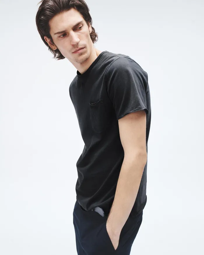Men Rag and Bone TShirts Miles Principal Jersey Tee Dark Grey Men Rag and Bone TShirts Miles Principal Jersey Tee Dark Grey