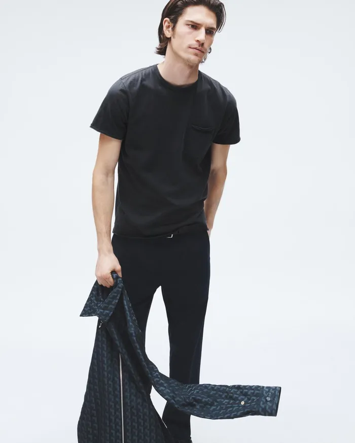 Men Rag and Bone TShirts Miles Principal Jersey Tee Dark Grey Men Rag and Bone TShirts Miles Principal Jersey Tee Dark Grey