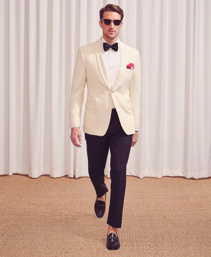 Men Regent Fit Wool Tuxedo Jacket White Brooks Brothers Tuxedo Shop