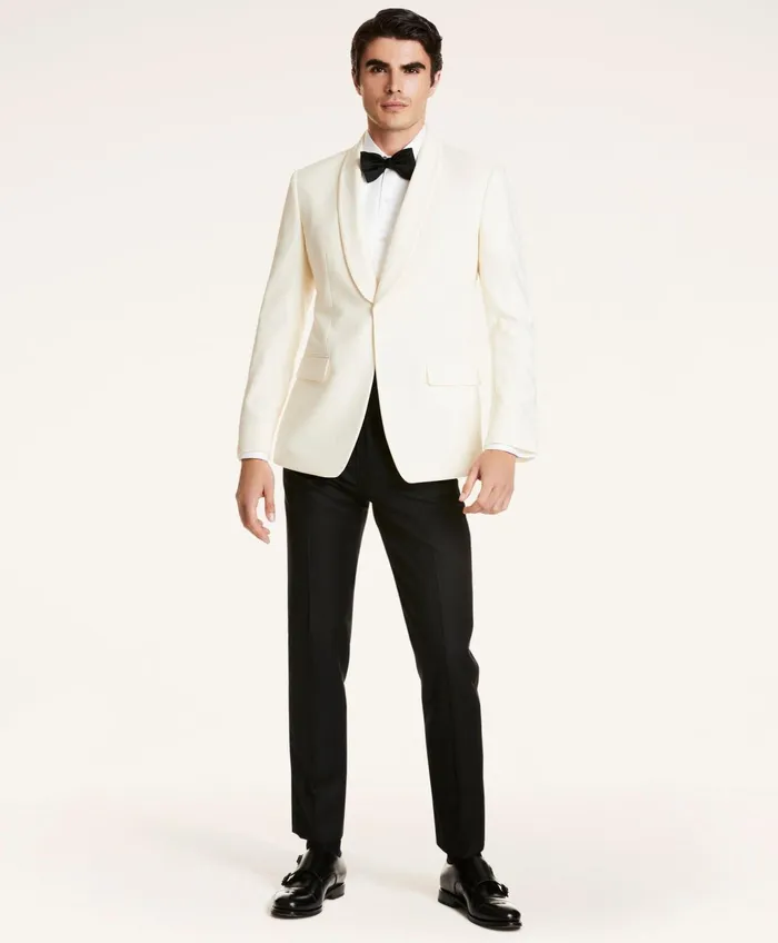 Men Regent Fit Wool Tuxedo Jacket White Brooks Brothers Tuxedo Shop