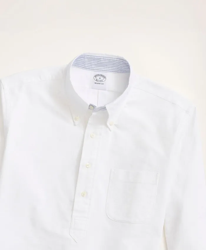 Men Regent RegularFit Original Oxford Popover Shirt White Brooks Brothers Sport Shirts