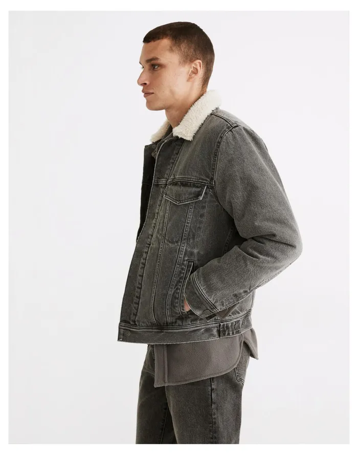 Men Sherpa Classic Jean Jacket In Moore Wash Moore Wash Madewell Jackets Men Sherpa Classic Jean Jacket In Moore Wash Moore Wash Madewell Jackets