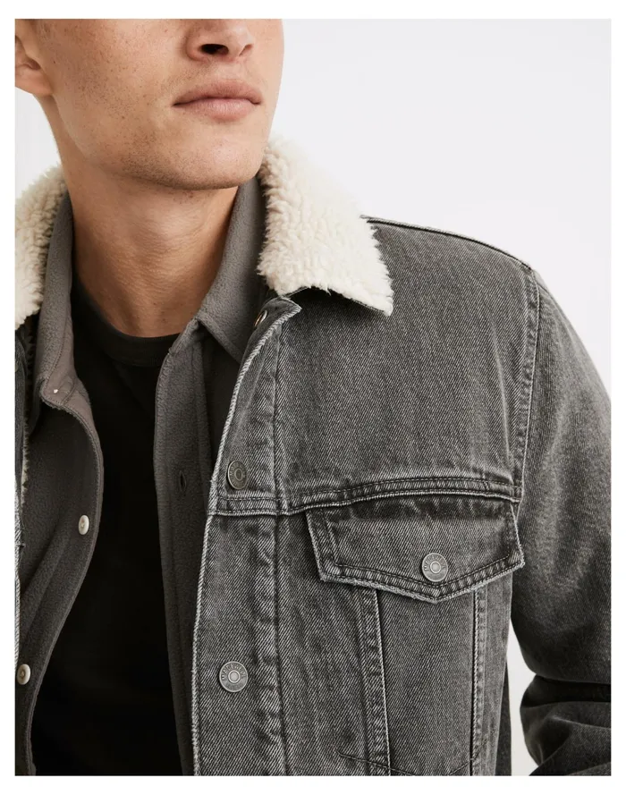 Men Sherpa Classic Jean Jacket In Moore Wash Moore Wash Madewell Jackets Men Sherpa Classic Jean Jacket In Moore Wash Moore Wash Madewell Jackets