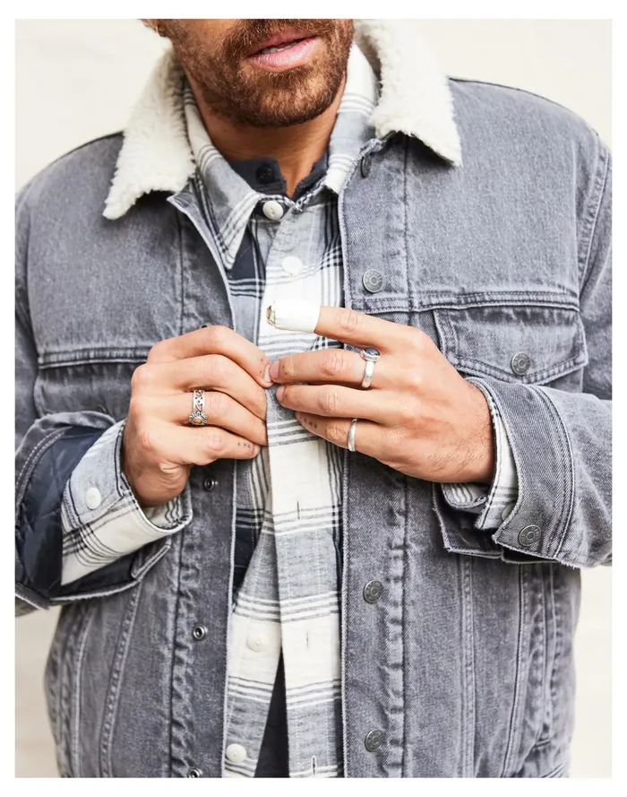 Men Sherpa Classic Jean Jacket In Moore Wash Moore Wash Madewell Jackets Men Sherpa Classic Jean Jacket In Moore Wash Moore Wash Madewell Jackets
