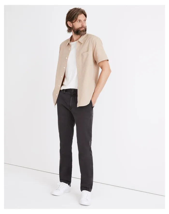 Men Slim Chino Pants Black Coal Madewell Pants