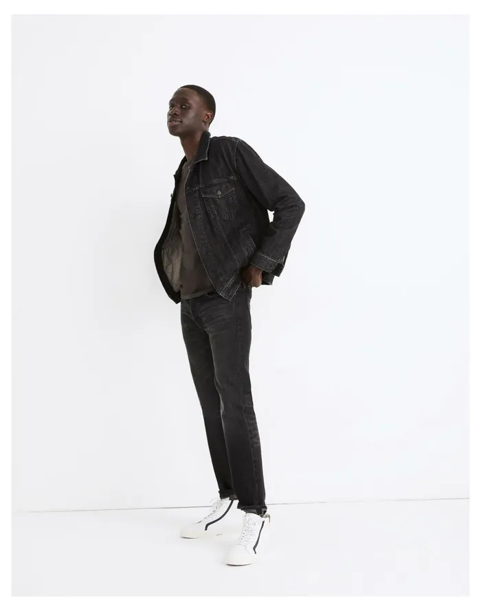 Men Slim Jeans In Washed Black Washed Black Madewell Jeans Men Slim Jeans In Washed Black Washed Black Madewell Jeans