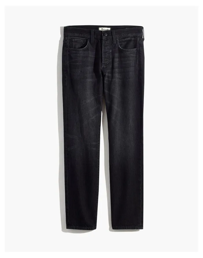 Men Slim Jeans In Washed Black Washed Black Madewell Jeans Men Slim Jeans In Washed Black Washed Black Madewell Jeans