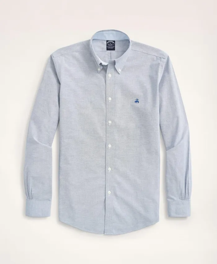 Men Stretch Big and Tall Sport Shirt NonIron Oxford Sodalite Brooks Brothers Sport Shirts