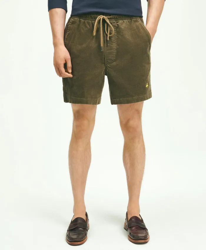 Men Stretch Cotton Drawstring Friday 15Wale Corduroy Shorts Olive Brooks Brothers Shorts and Swimwear Men Stretch Cotton Drawstring Friday 15Wale Corduroy Shorts Olive Brooks Brothers Shorts and Swimwear
