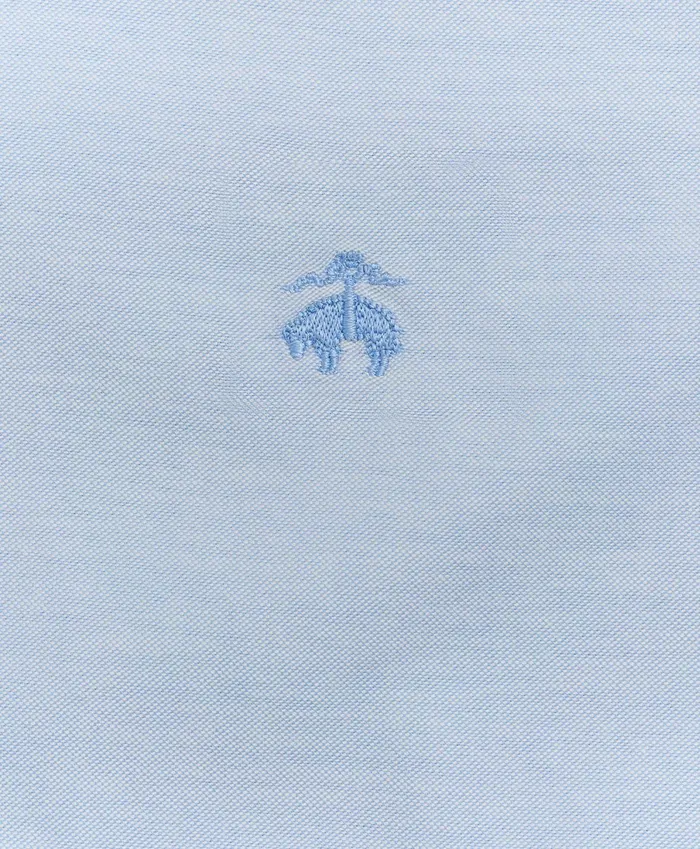 Men Stretch NonIron Oxford ButtonDown Collar ShortSleeve Sport Shirt Light Blue Brooks Brothers Sport Shirts