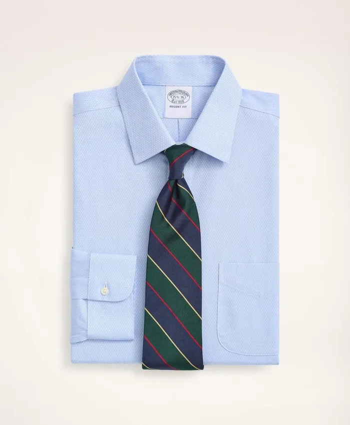Men Stretch Regent RegularFit Dress Shirt NonIron Dobby Ainsley Collar Diamond Light Blue Brooks Brothers Dress Shirts Men Stretch Regent RegularFit Dress Shirt NonIron Dobby Ainsley Collar Diamond Light Blue Brooks Brothers Dress Shirts