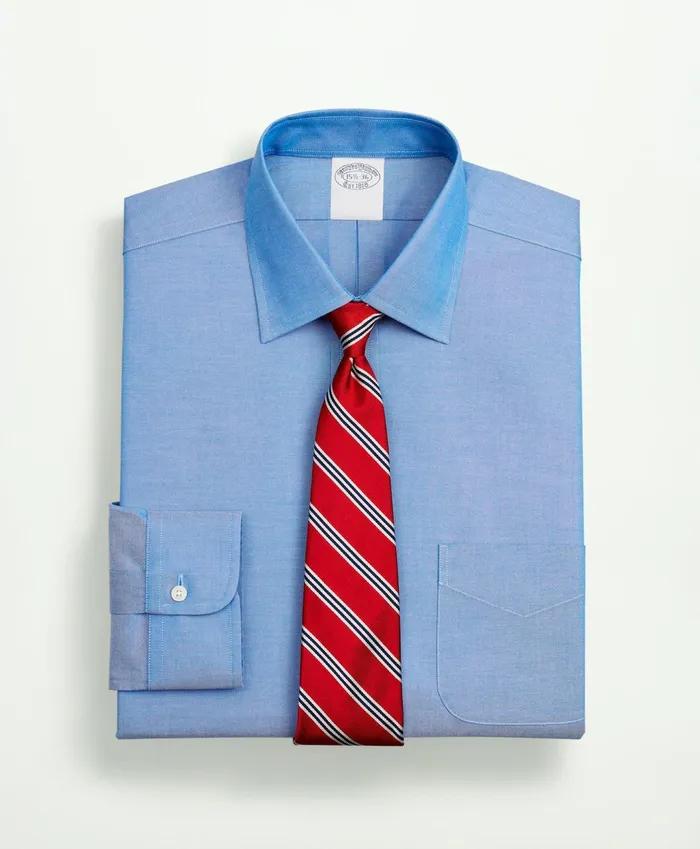 Men Stretch Supima Cotton NonIron Pinpoint Oxford Ainsley Collar Dress Shirt Blue Brooks Brothers Dress Shirts Men Stretch Supima Cotton NonIron Pinpoint Oxford Ainsley Collar Dress Shirt Blue Brooks Brothers Dress Shirts