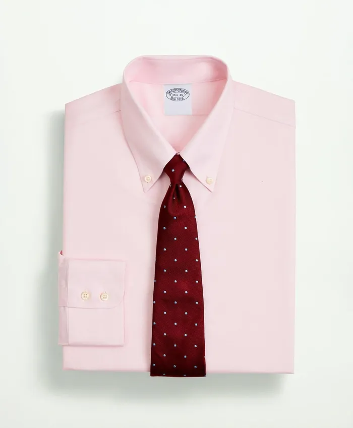 Men Stretch Supima Cotton NonIron Twill ButtonDown Collar Dress Shirt Pink Brooks Brothers Dress Shirts Men Stretch Supima Cotton NonIron Twill ButtonDown Collar Dress Shirt Pink Brooks Brothers Dress Shirts
