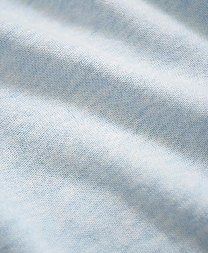 Men Supima Cotton ShortSleeve Polo Sweater Light Blue Heather Brooks Brothers Sweaters