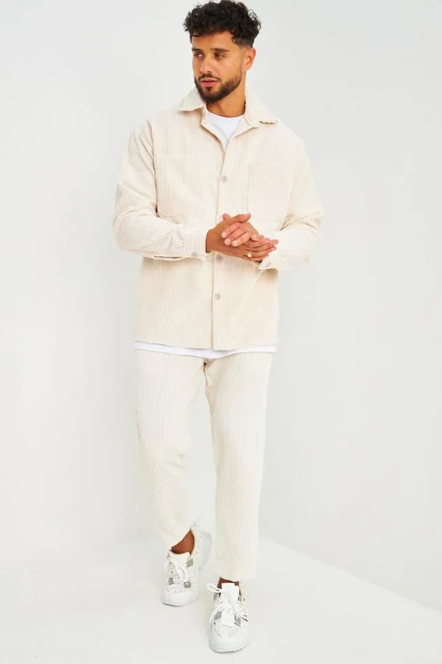 Men Surchemise En Velours Ctel Beige Poches Poitrine Beige Brentiny Paris Shirts Men Surchemise En Velours Ctel Beige Poches Poitrine Beige Brentiny Paris Shirts