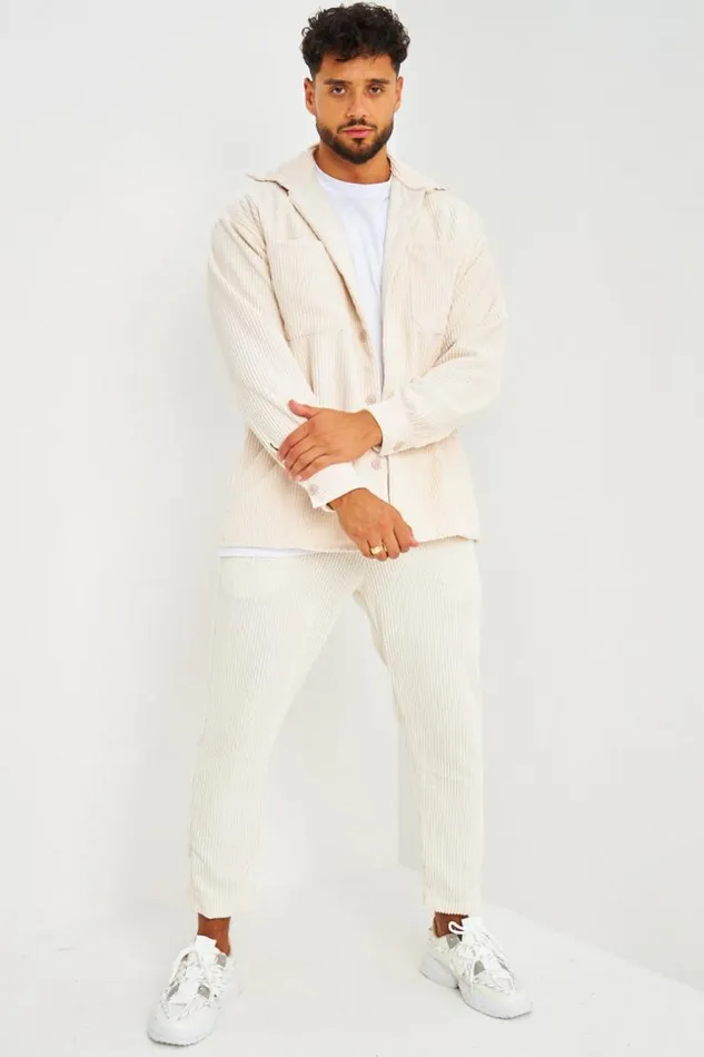 Men Surchemise En Velours Ctel Beige Poches Poitrine Beige Brentiny Paris Shirts Men Surchemise En Velours Ctel Beige Poches Poitrine Beige Brentiny Paris Shirts