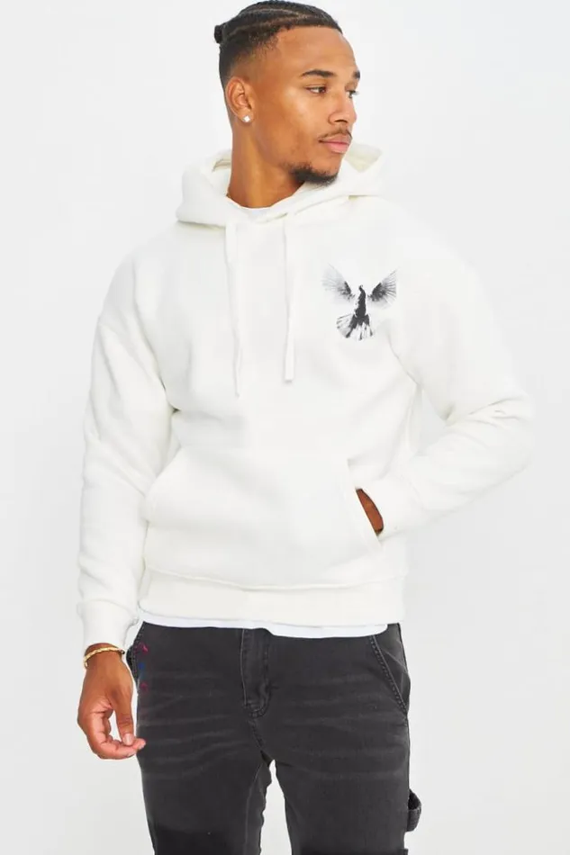 Men Sweat Capuche Blanc 034Colombe 034 White Brentiny Paris Sweatshirts and Pullovers