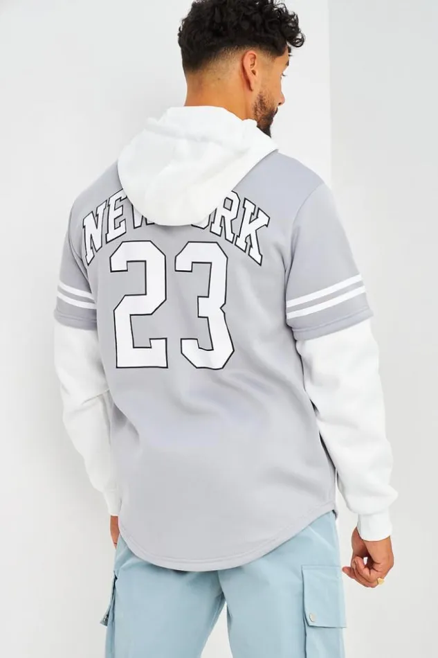 Men Sweat Capuche Gris Et Blanc New York Grey Brentiny Paris Sweatshirts and Pullovers Men Sweat Capuche Gris Et Blanc New York Grey Brentiny Paris Sweatshirts and Pullovers