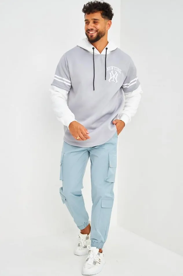 Men Sweat Capuche Gris Et Blanc New York Grey Brentiny Paris Sweatshirts and Pullovers Men Sweat Capuche Gris Et Blanc New York Grey Brentiny Paris Sweatshirts and Pullovers