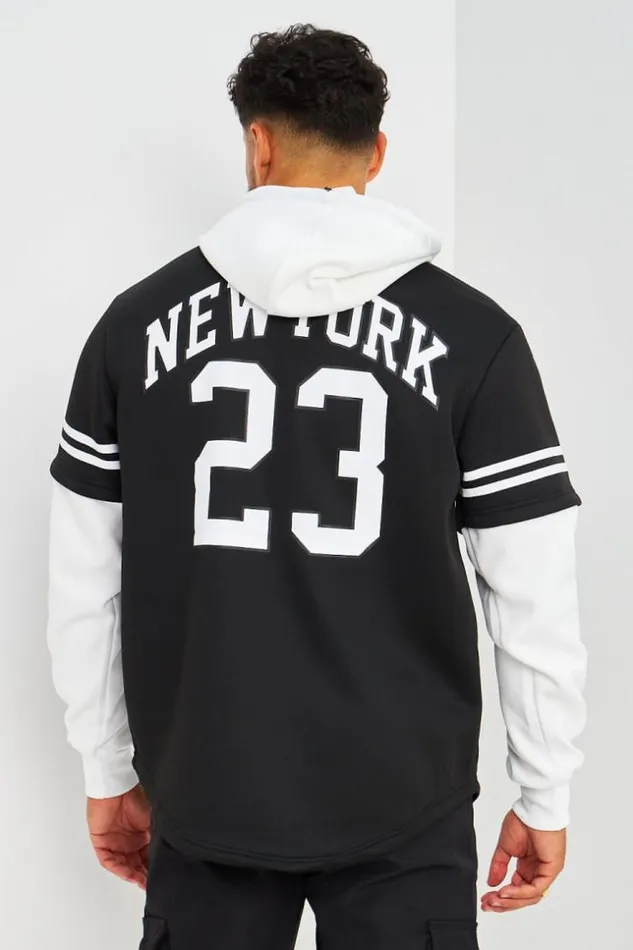 Men Sweat Capuche Noir Et Blanc New York Black Brentiny Paris Sweatshirts and Pullovers Men Sweat Capuche Noir Et Blanc New York Black Brentiny Paris Sweatshirts and Pullovers