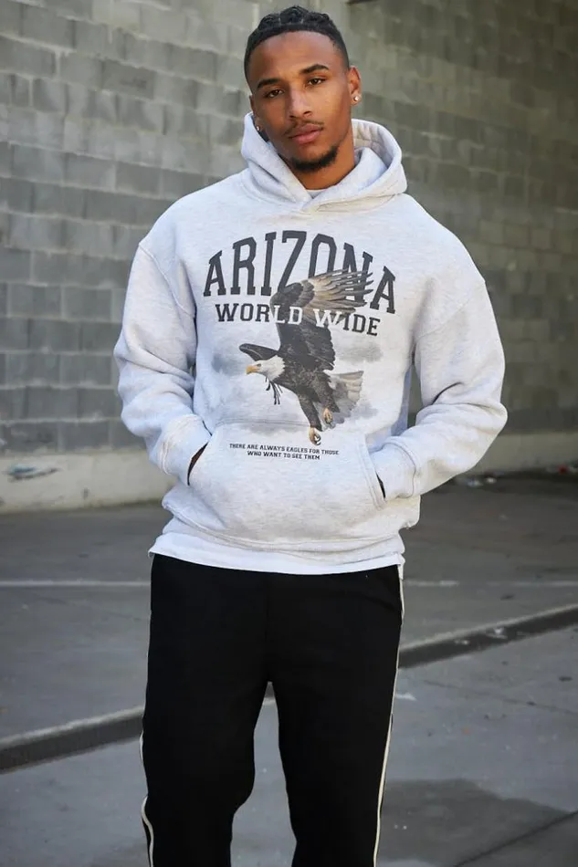 Men Sweat Gris Capuche 034Aigle034 Grey Brentiny Paris Sweatshirts and Pullovers Men Sweat Gris Capuche 034Aigle034 Grey Brentiny Paris Sweatshirts and Pullovers