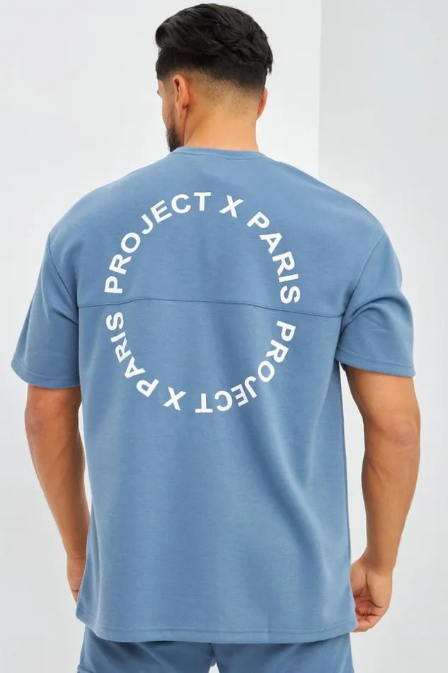 Men TShirt Bleu Oversize Avec Poche Project X 8211 2210304 Blue Brentiny Paris TShirts Men TShirt Bleu Oversize Avec Poche Project X 8211 2210304 Blue Brentiny Paris TShirts
