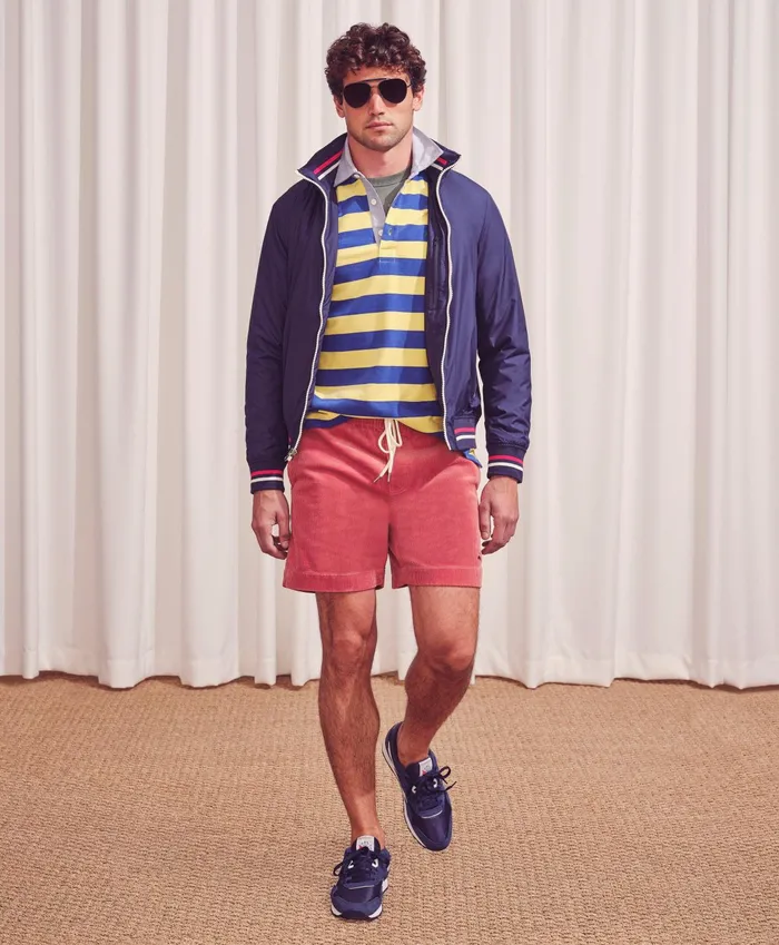 Men ThreeSeason Windbreaker Navy Brooks Brothers Coats and Jackets