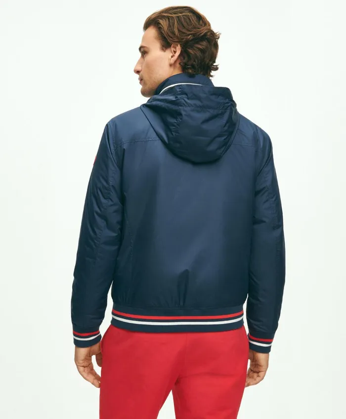 Men ThreeSeason Windbreaker Navy Brooks Brothers Coats and Jackets