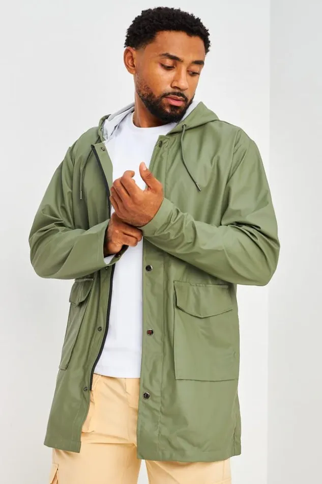 Men Veste MiLongue Kaki Capuche En Simili Cuir Mat Khaki Brentiny Paris Parkas And Down Jackets Men Veste MiLongue Kaki Capuche En Simili Cuir Mat Khaki Brentiny Paris Parkas And Down Jackets