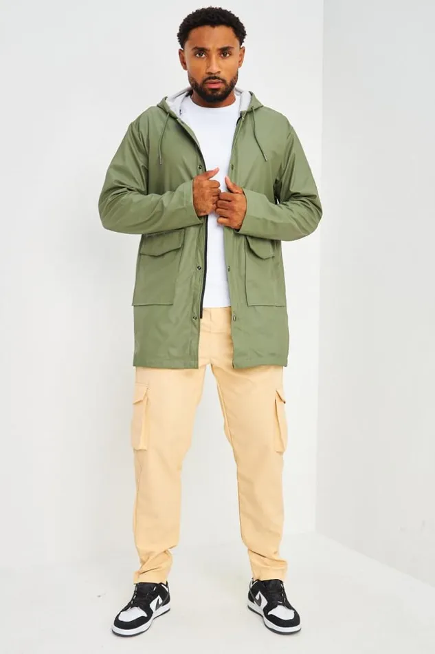 Men Veste MiLongue Kaki Capuche En Simili Cuir Mat Khaki Brentiny Paris Parkas And Down Jackets Men Veste MiLongue Kaki Capuche En Simili Cuir Mat Khaki Brentiny Paris Parkas And Down Jackets
